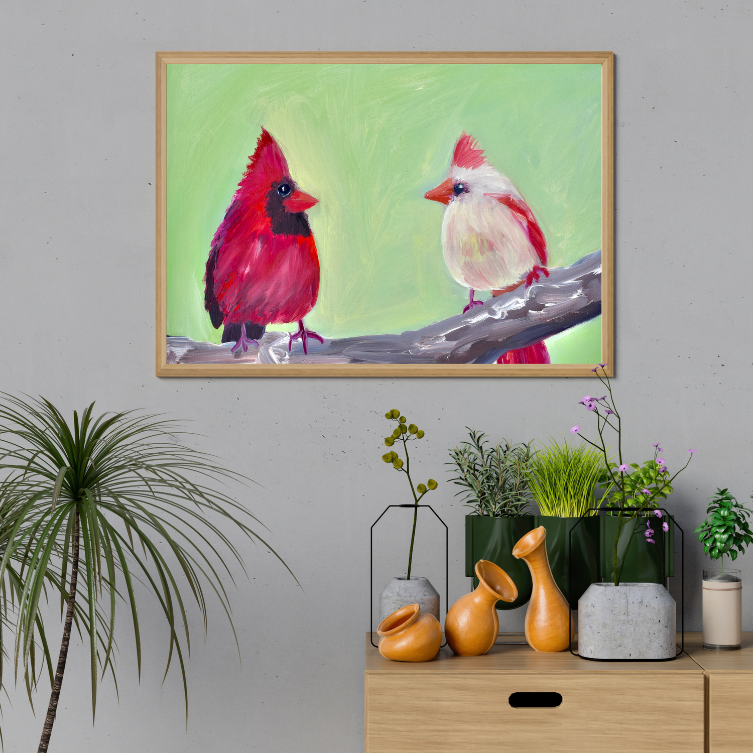 Birds love art print