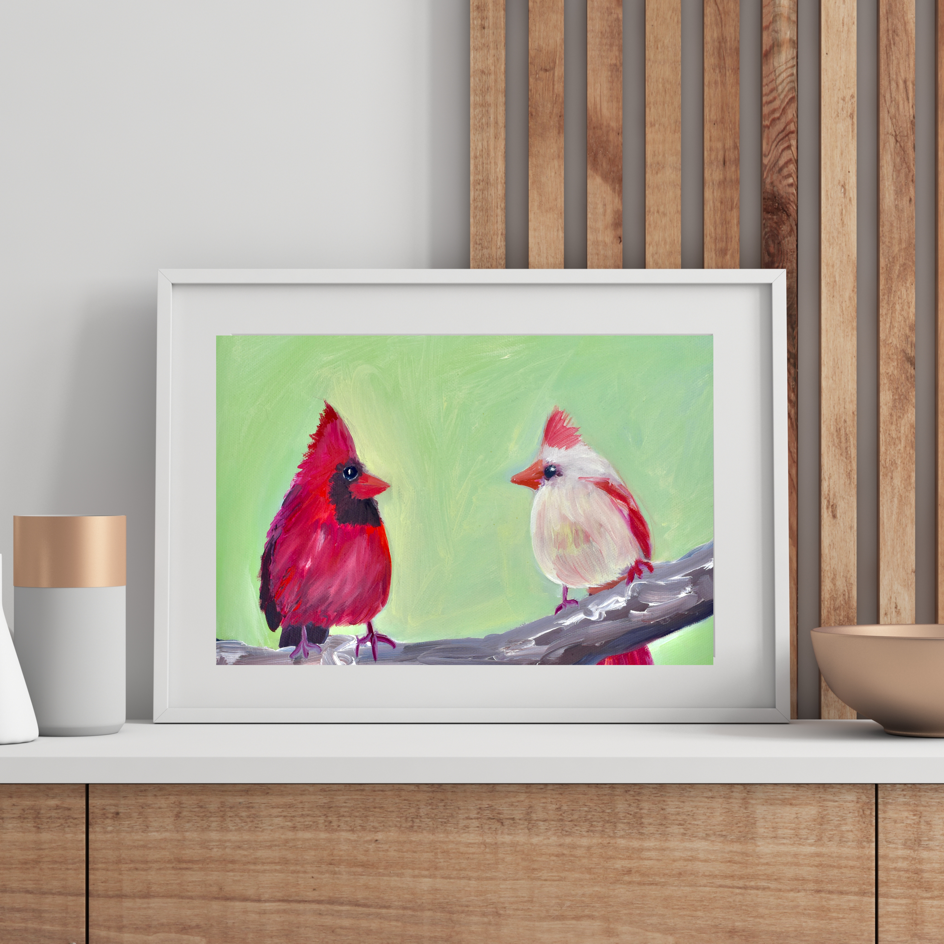 Birds love art print