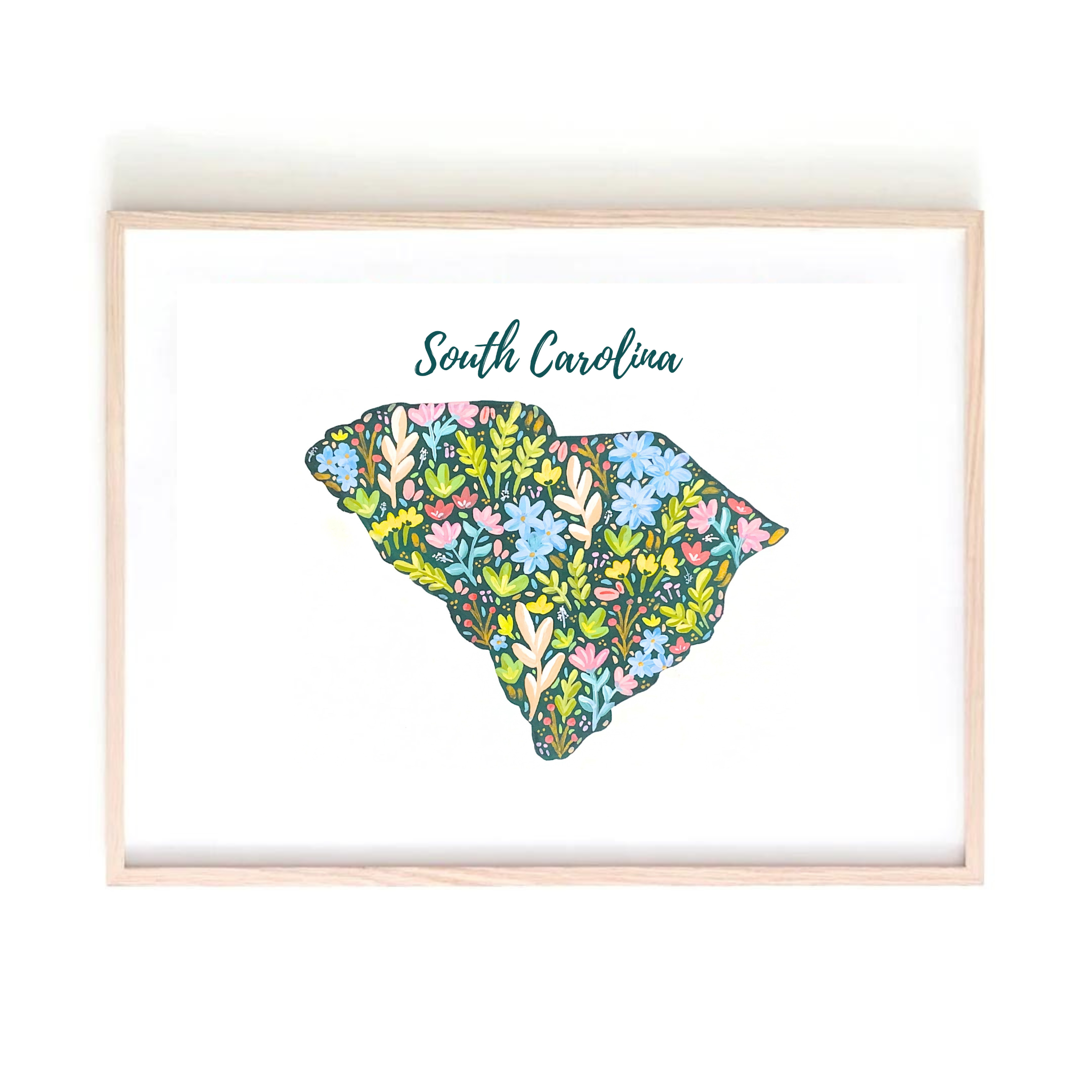 South Carolina brown art print