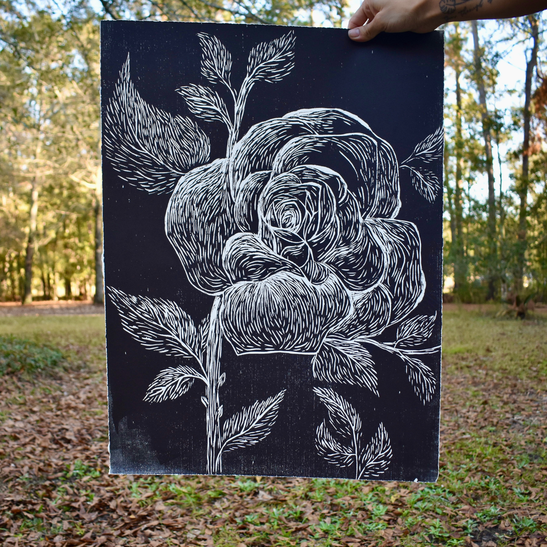 Printmaking Rose original