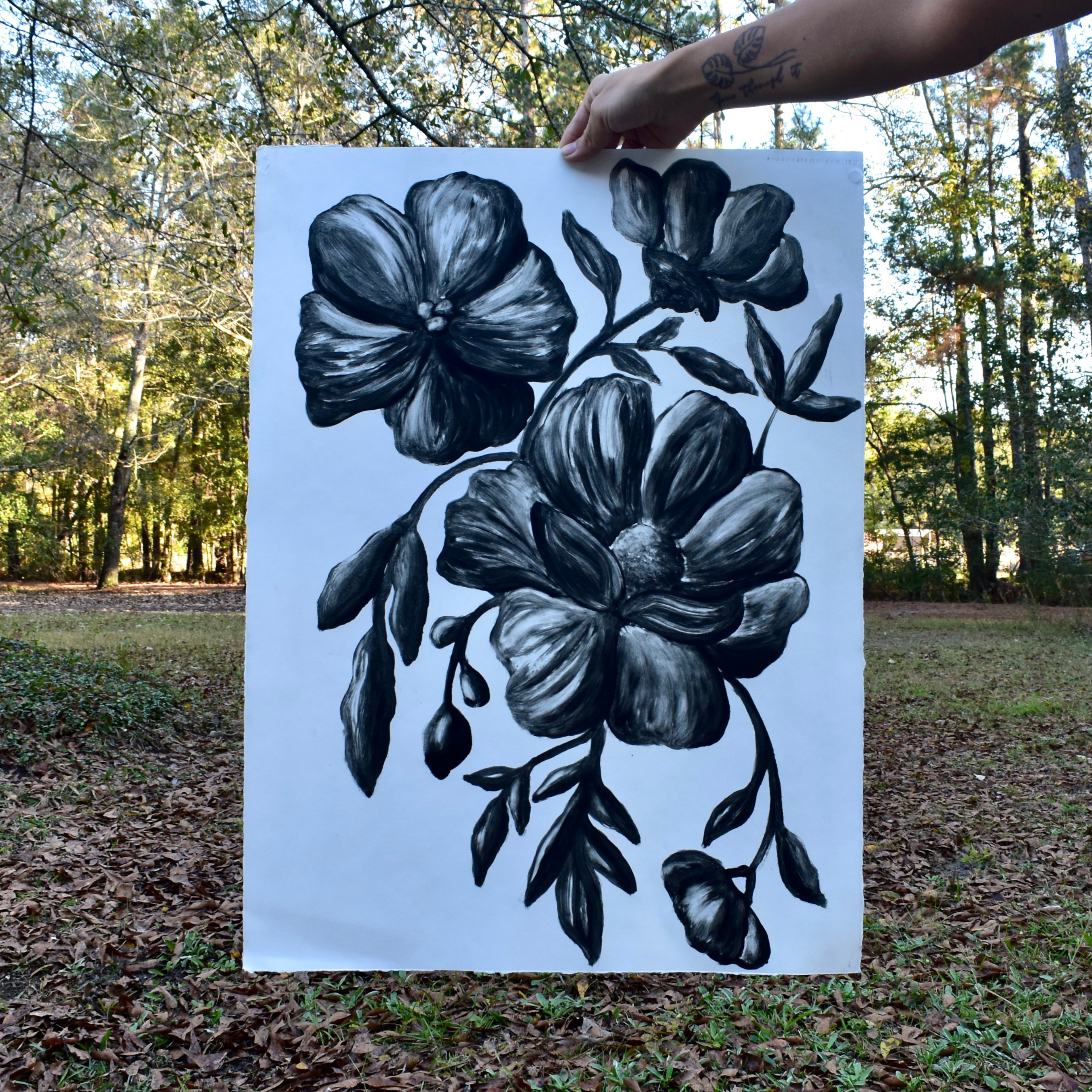 Printmaking Flowers l original