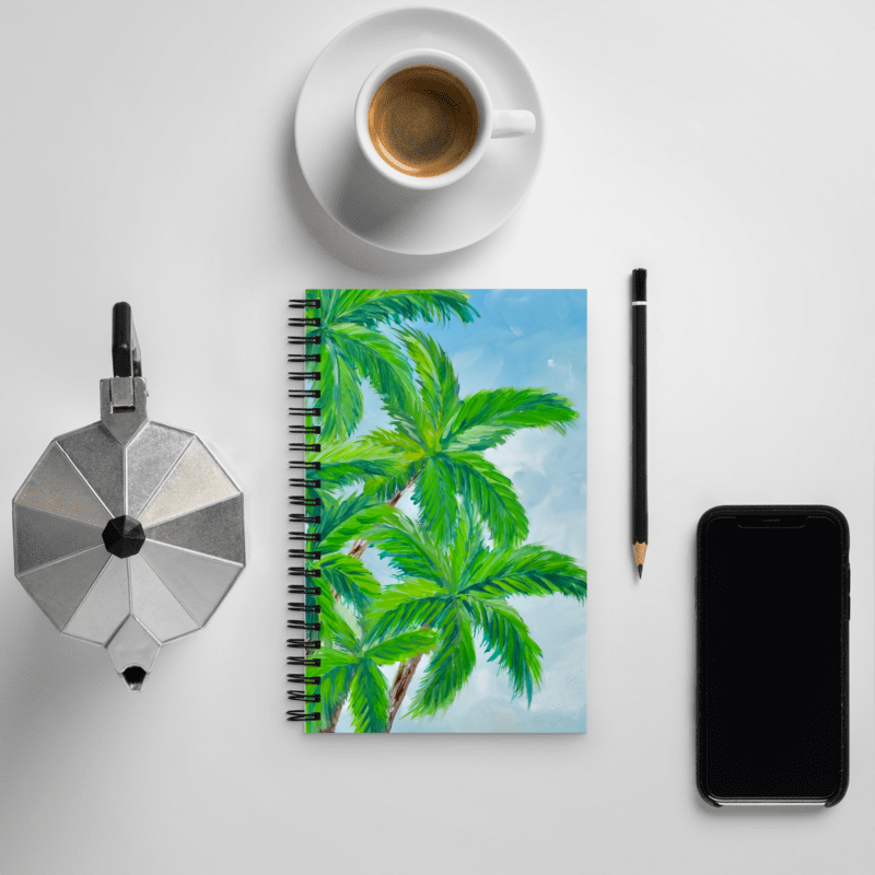 Palm Spiral Lined Notebook