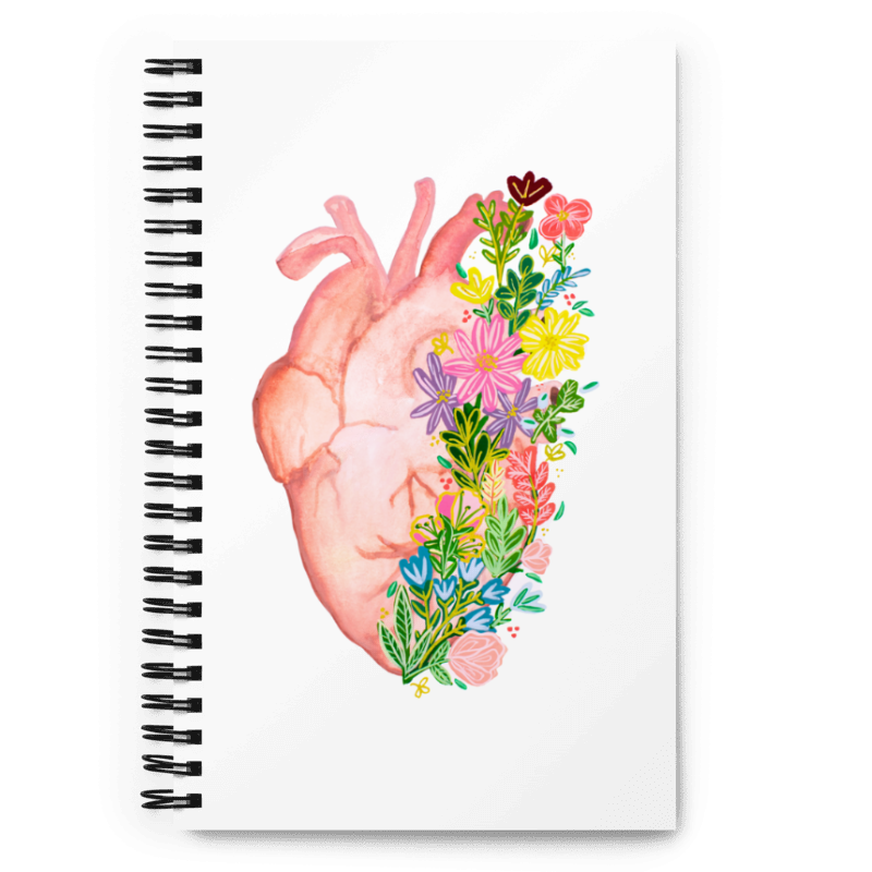 Heart Spiral Lined Notebook