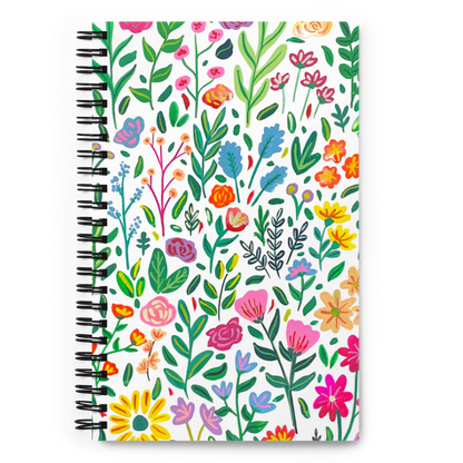 Floral Collage I Spiral Lined Notebook