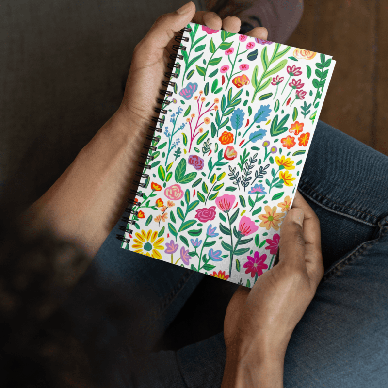 Floral Collage I Spiral Lined Notebook