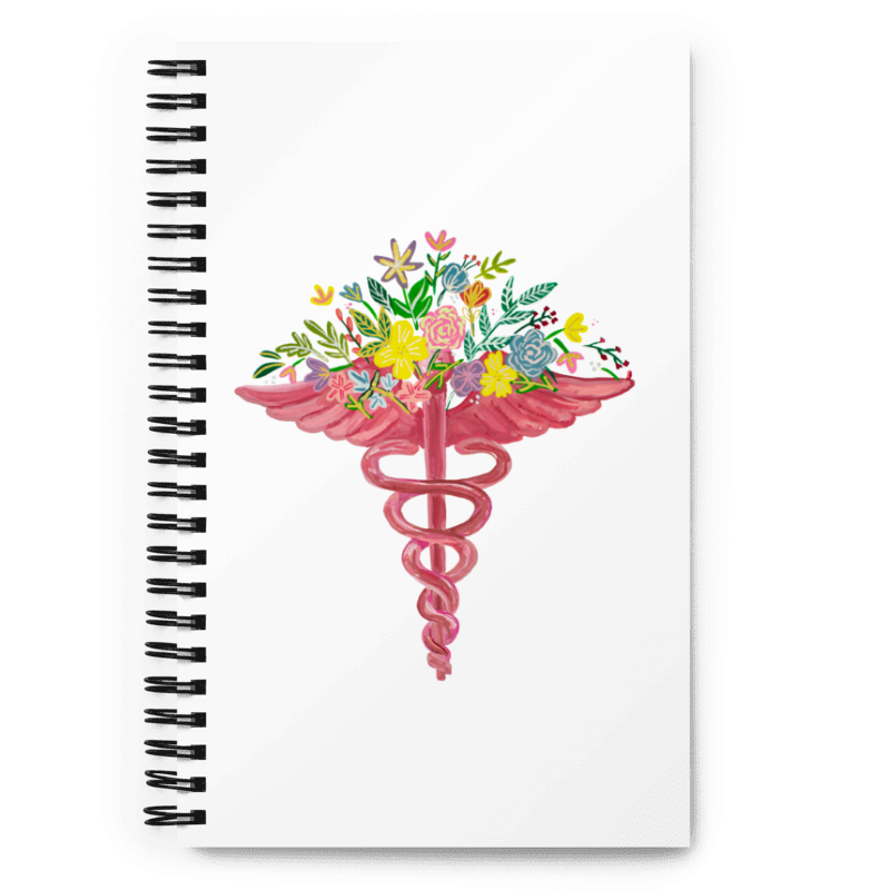 Medicine Symbol Spiral Lined Notebook