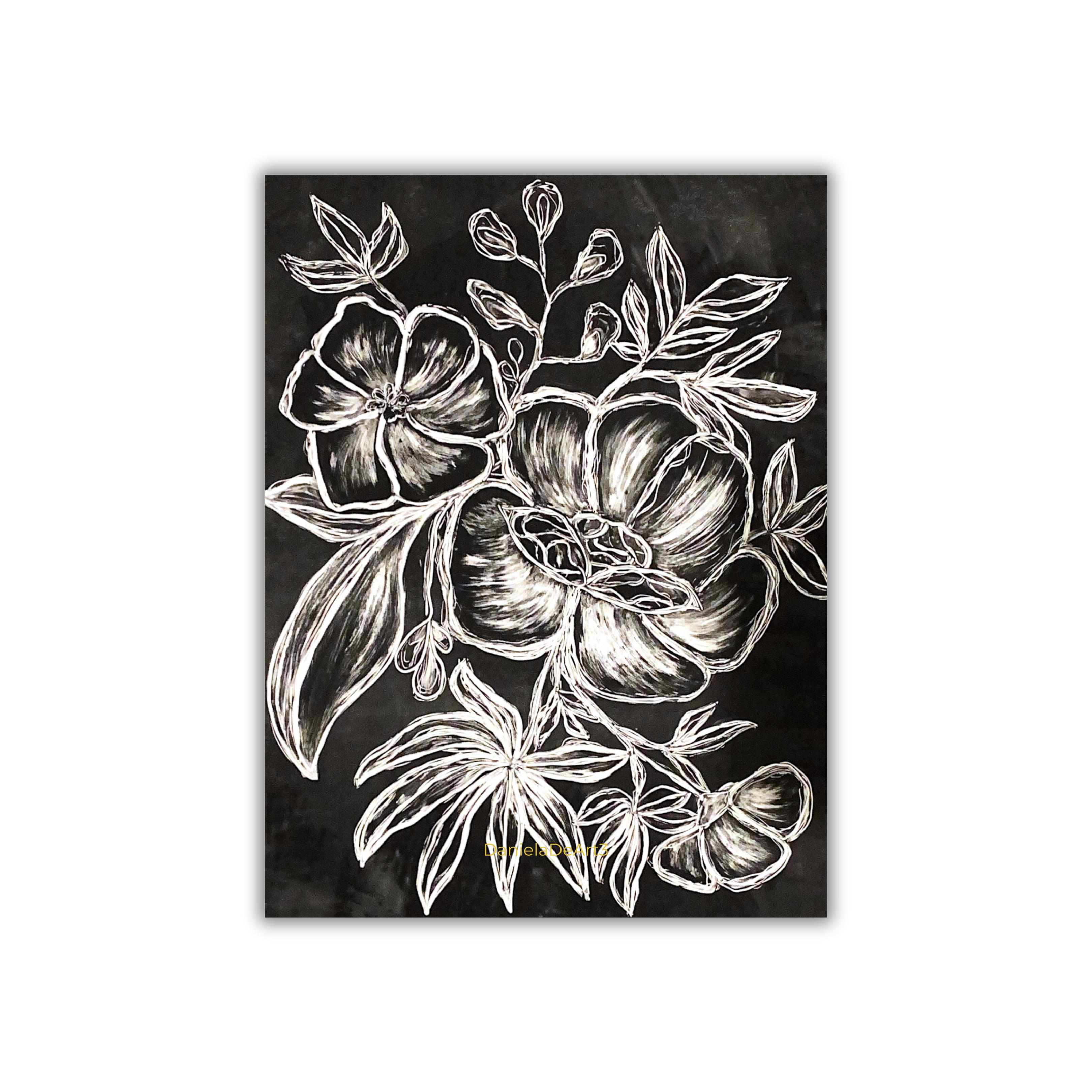 Printmaking flowers magneto