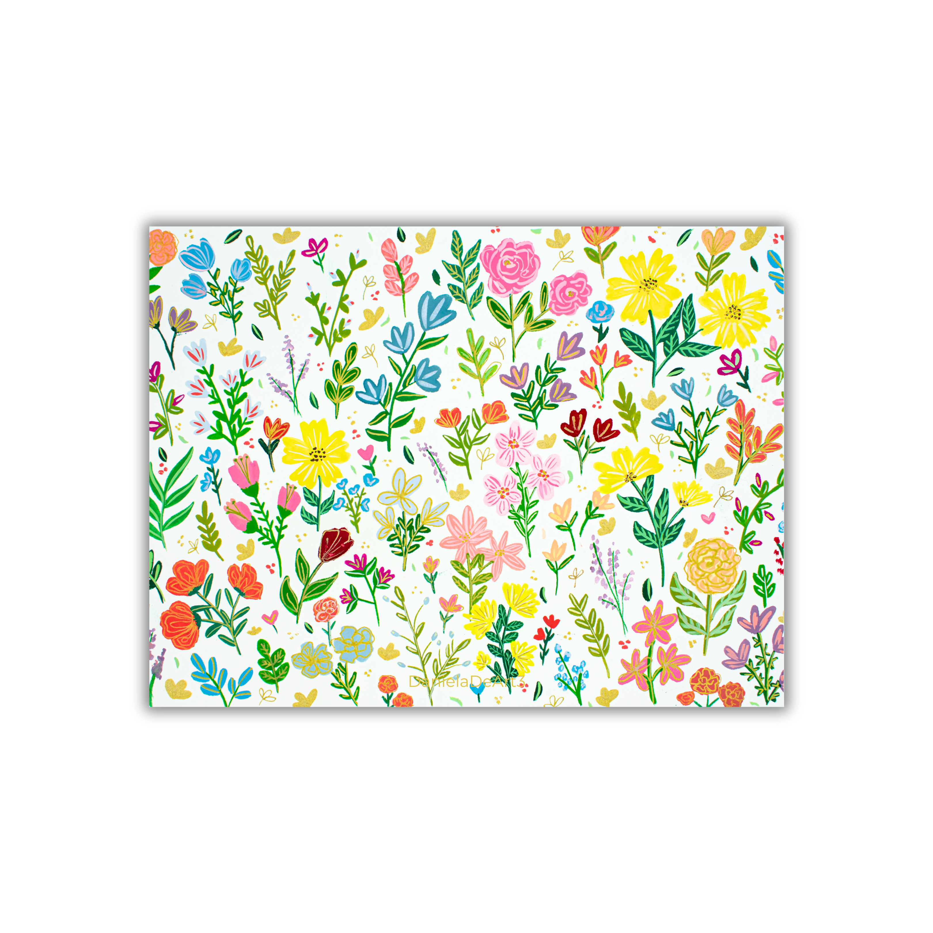 Spring floral collage magneto