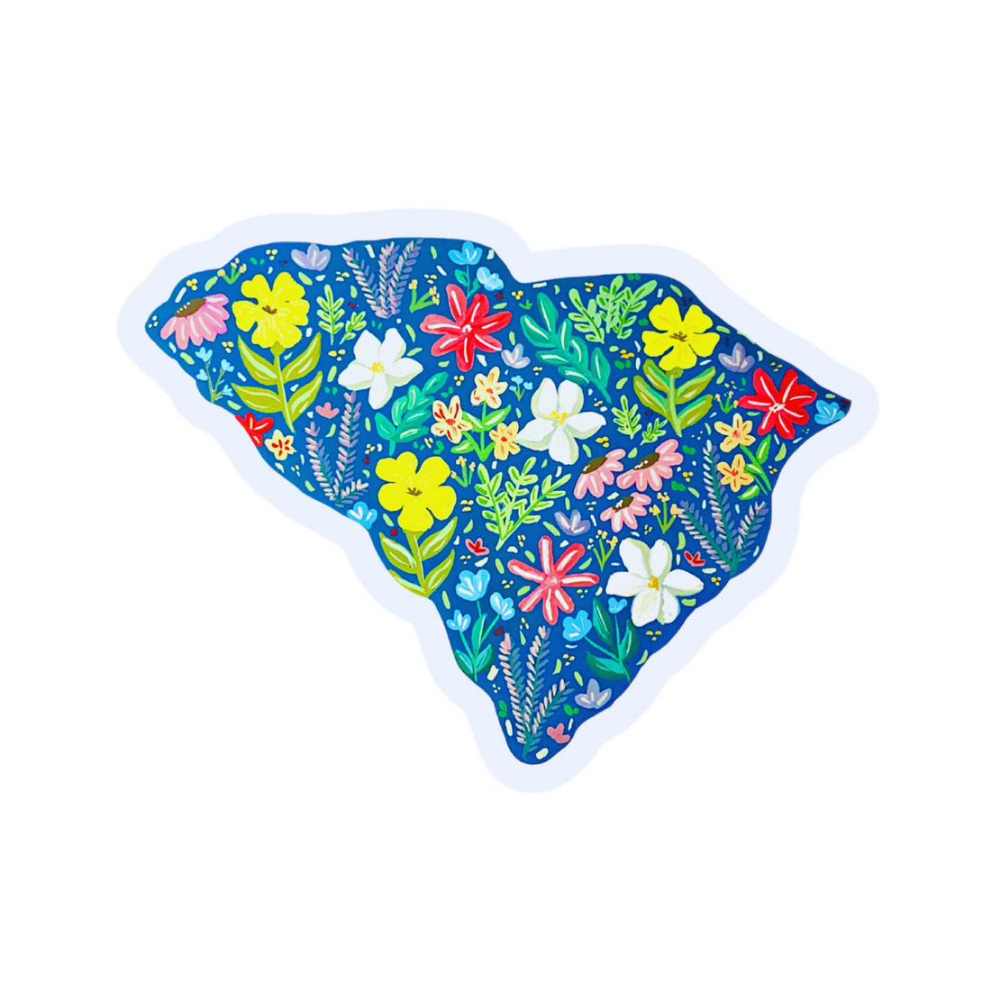 South Carolina Blue Sticker waterproof quality vinyl matte