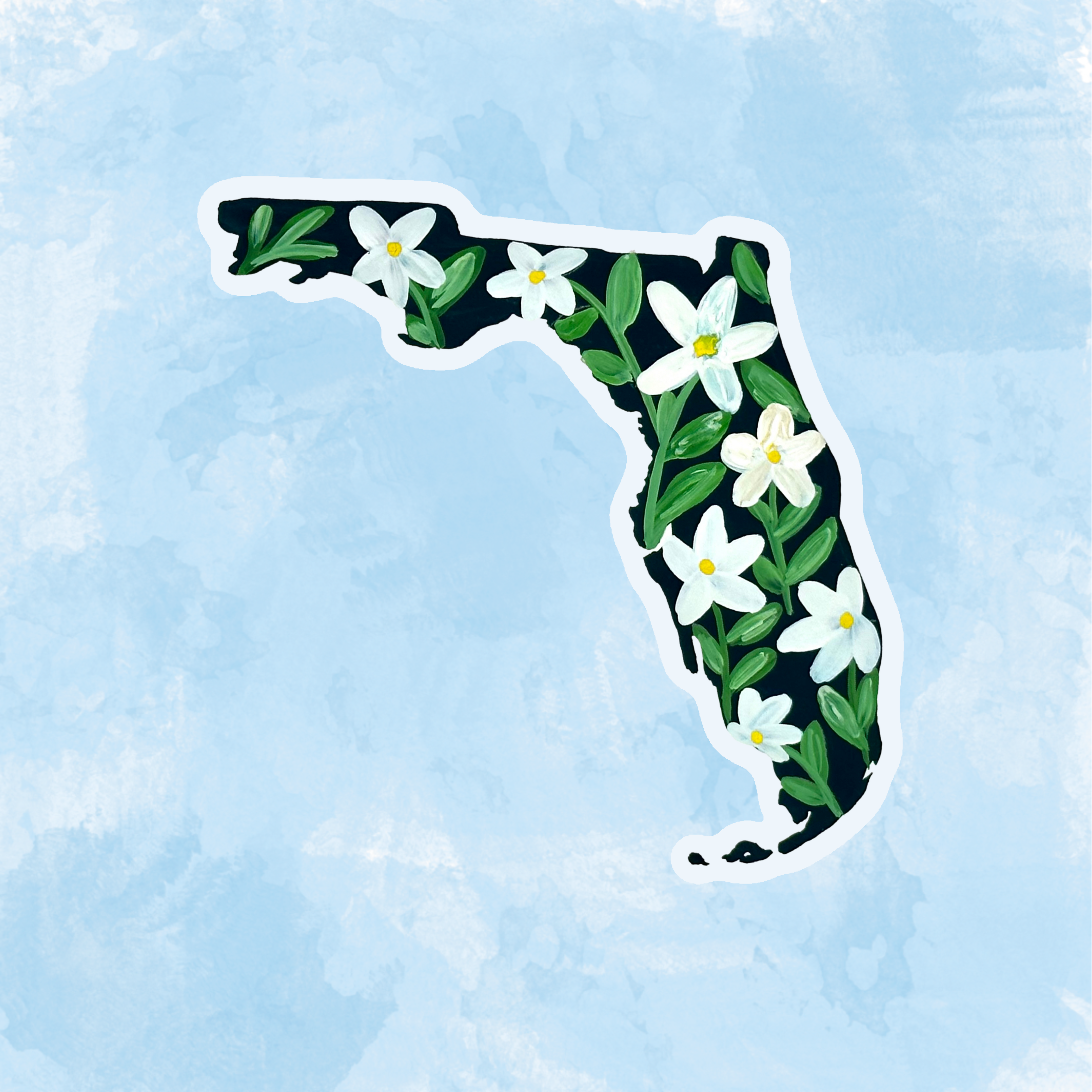 Florida State Flowers sticker WATERPROOF QUALITY VINYL MATTE