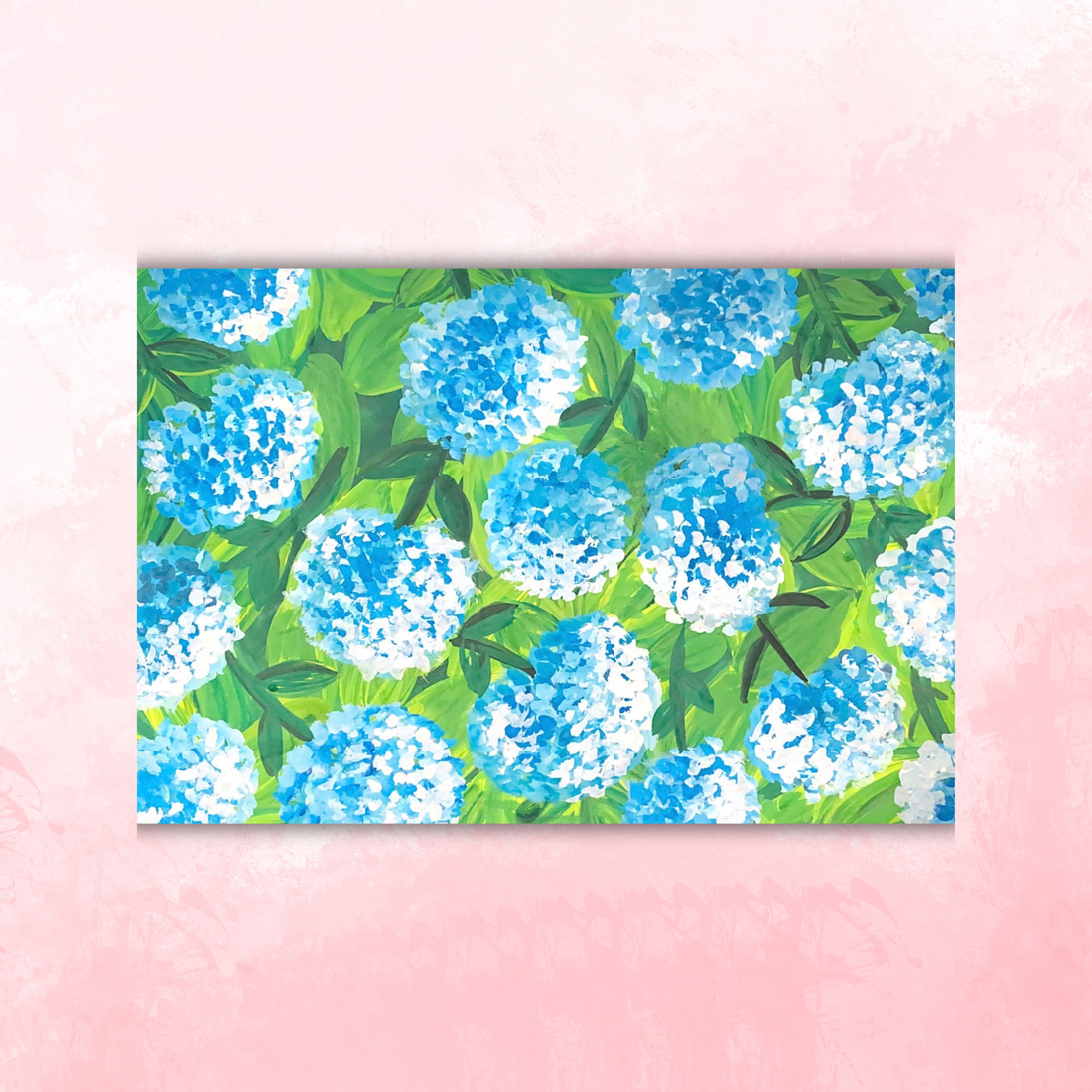 Blue hydrangeas Sticker waterproof quality vinyl matte