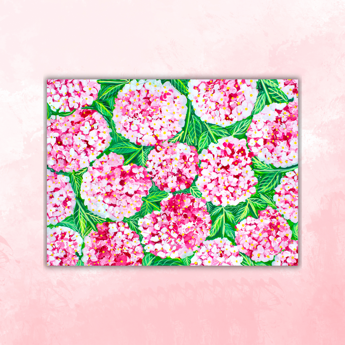 Red hydrangeas Sticker waterproof quality vinyl matte