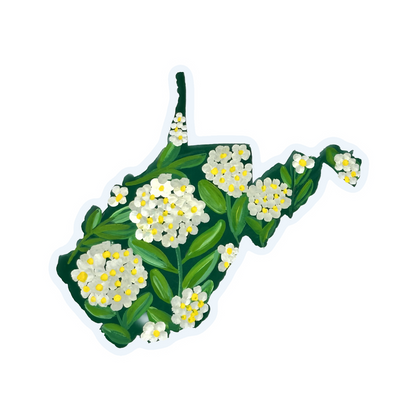 West Virginia State Flowers sticker WATERPROOF QUALITY VINYL MATTE