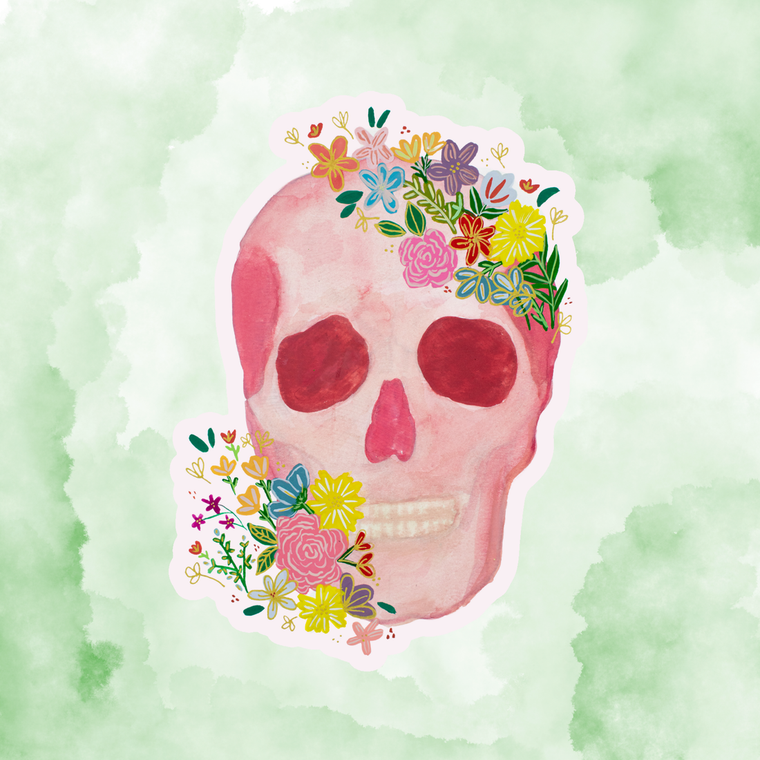 Skull Sticker waterproof quality vinyl matte