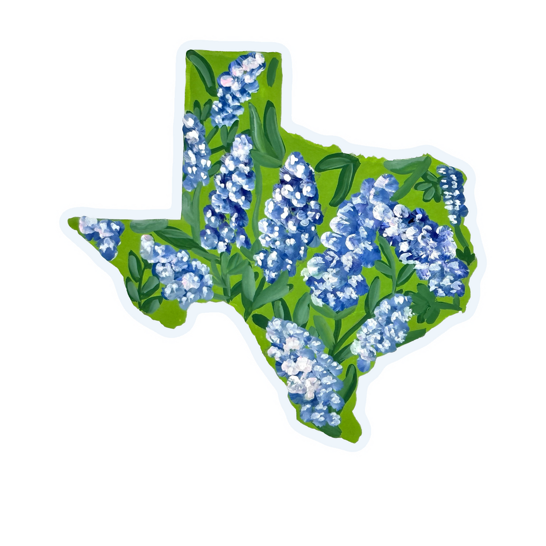Texas State Flowers sticker WATERPROOF QUALITY VINYL MATTE