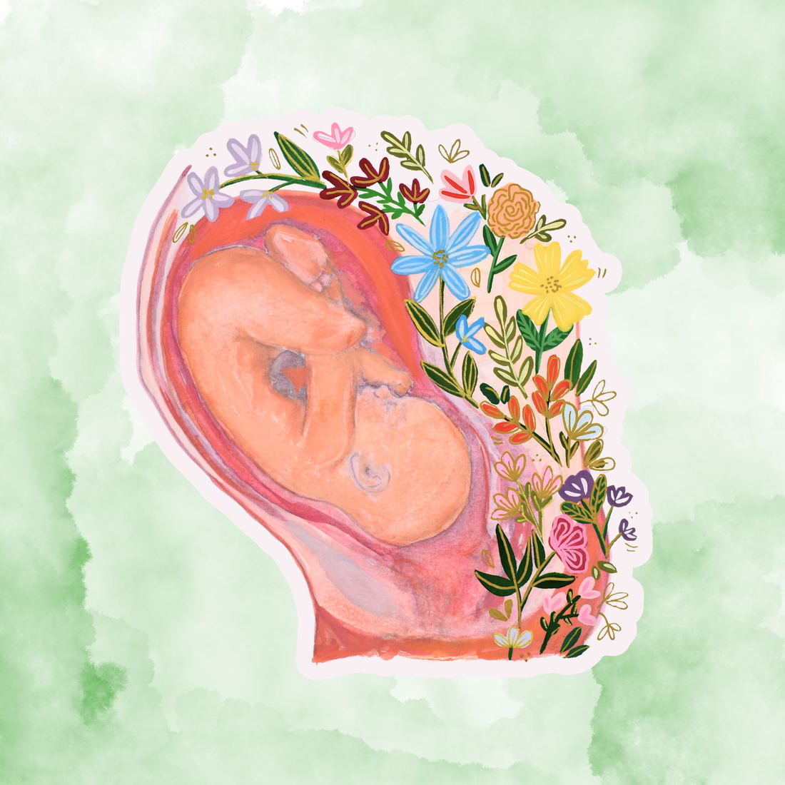 Gestation Sticker waterproof quality vinyl matte