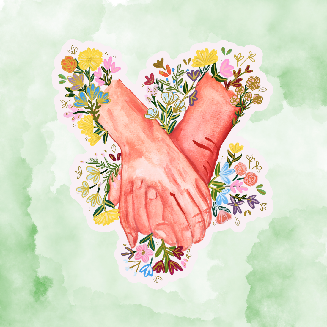 Hands Sticker waterproof quality vinyl matte