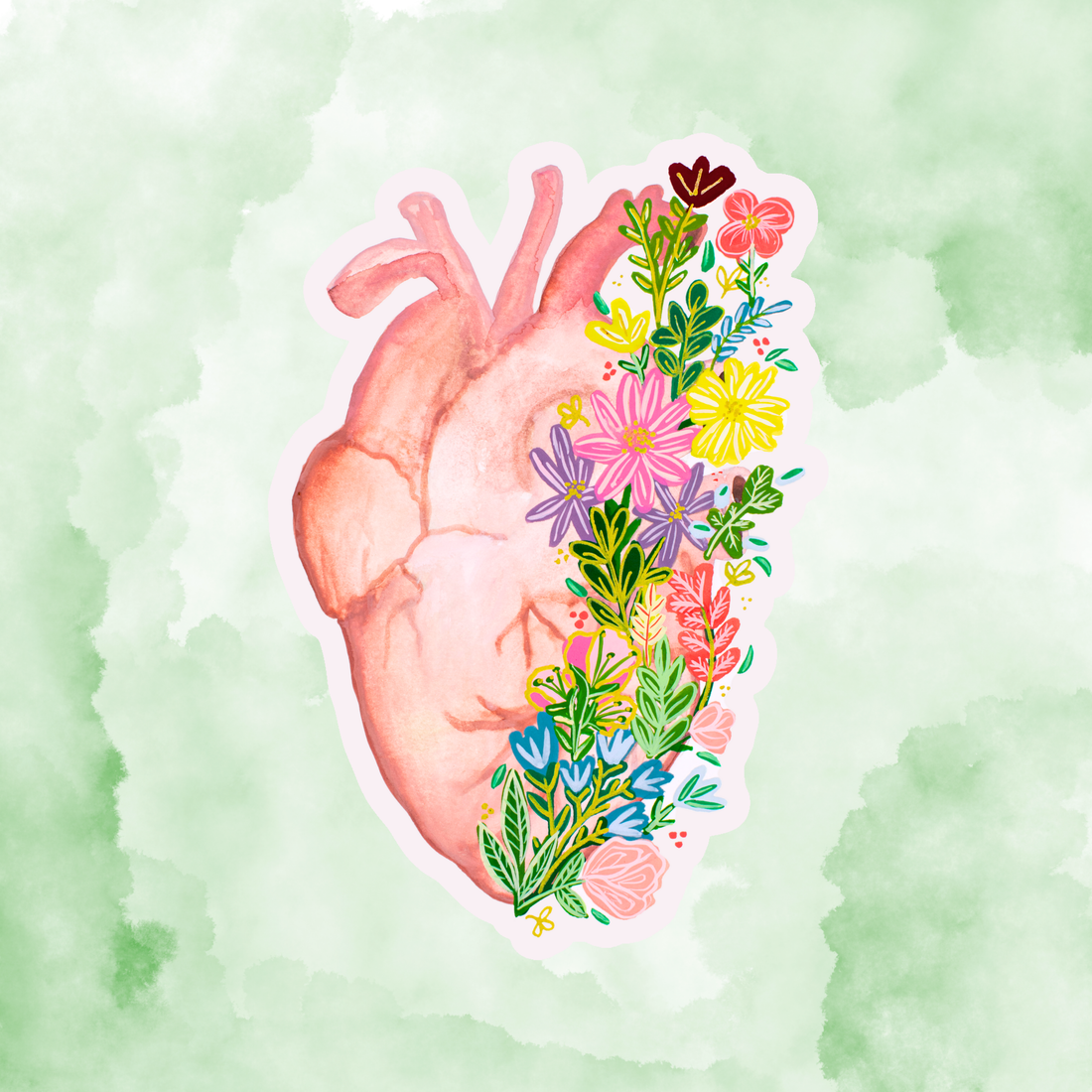 Heart Sticker waterproof quality vinyl matte