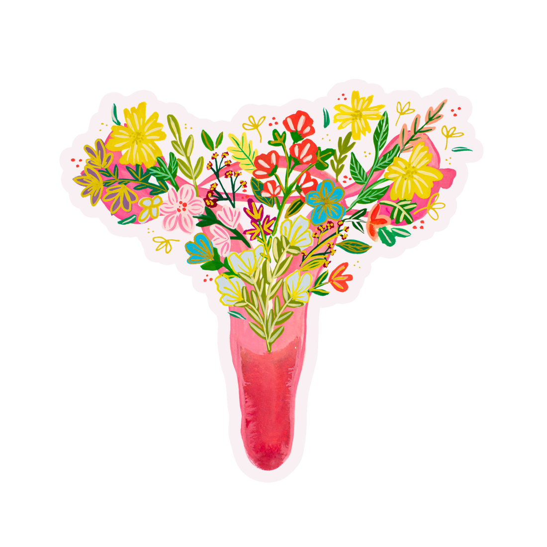 Uterus Sticker waterproof quality vinyl matte