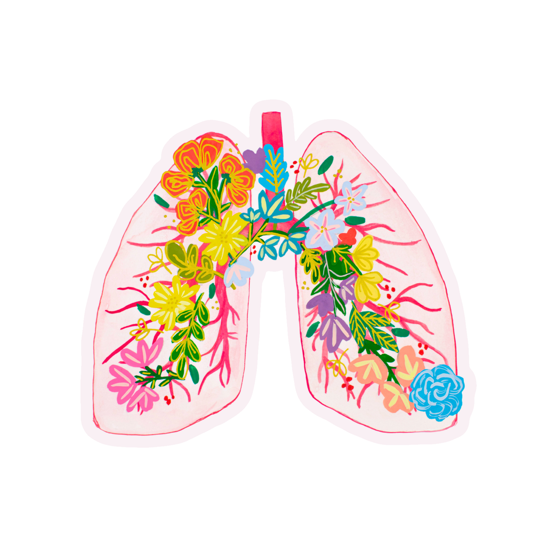 Lungs Sticker waterproof quality vinyl matte