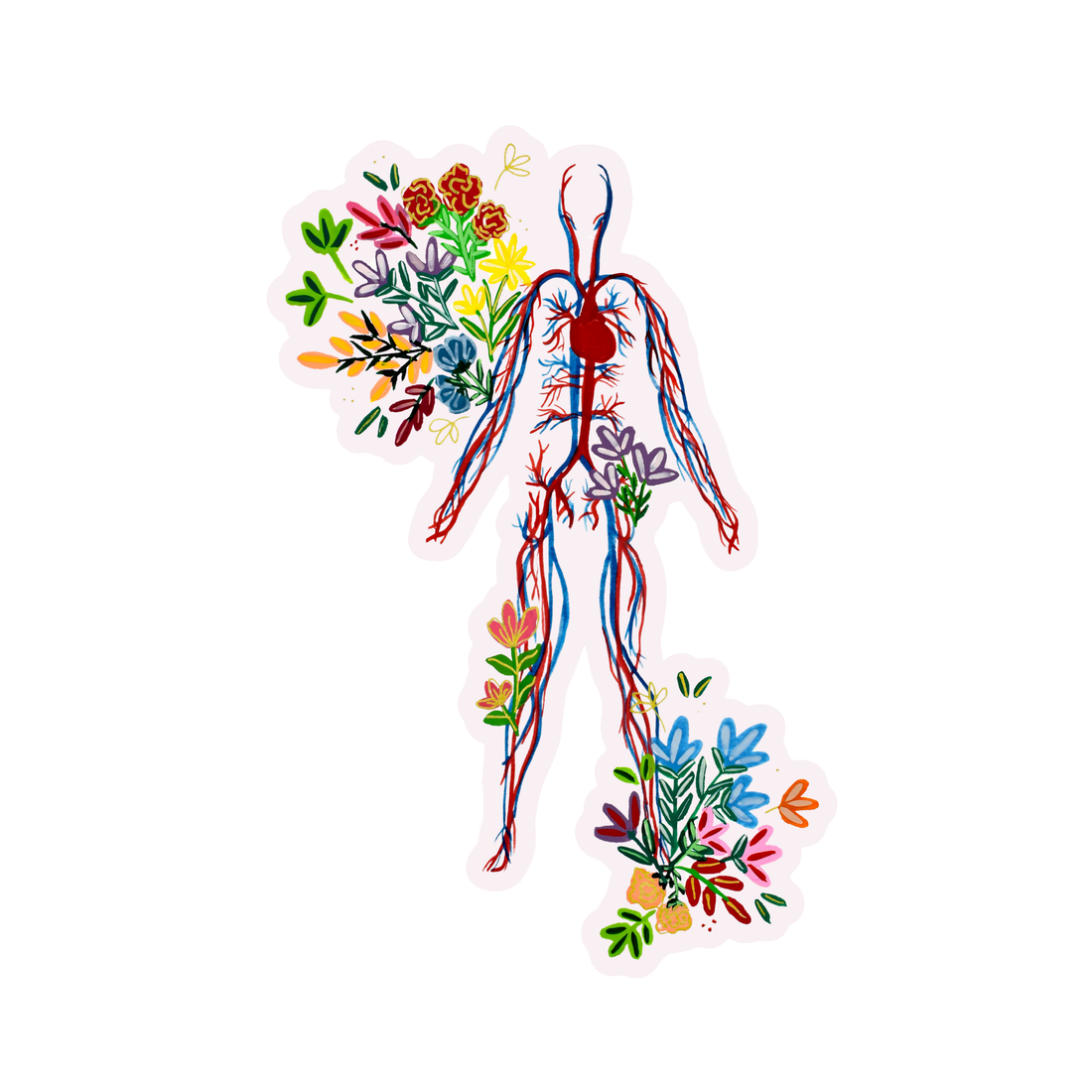 Circulatory System sticker waterproof quality vinyl matte