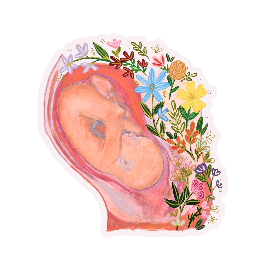 Gestation Sticker waterproof quality vinyl matte