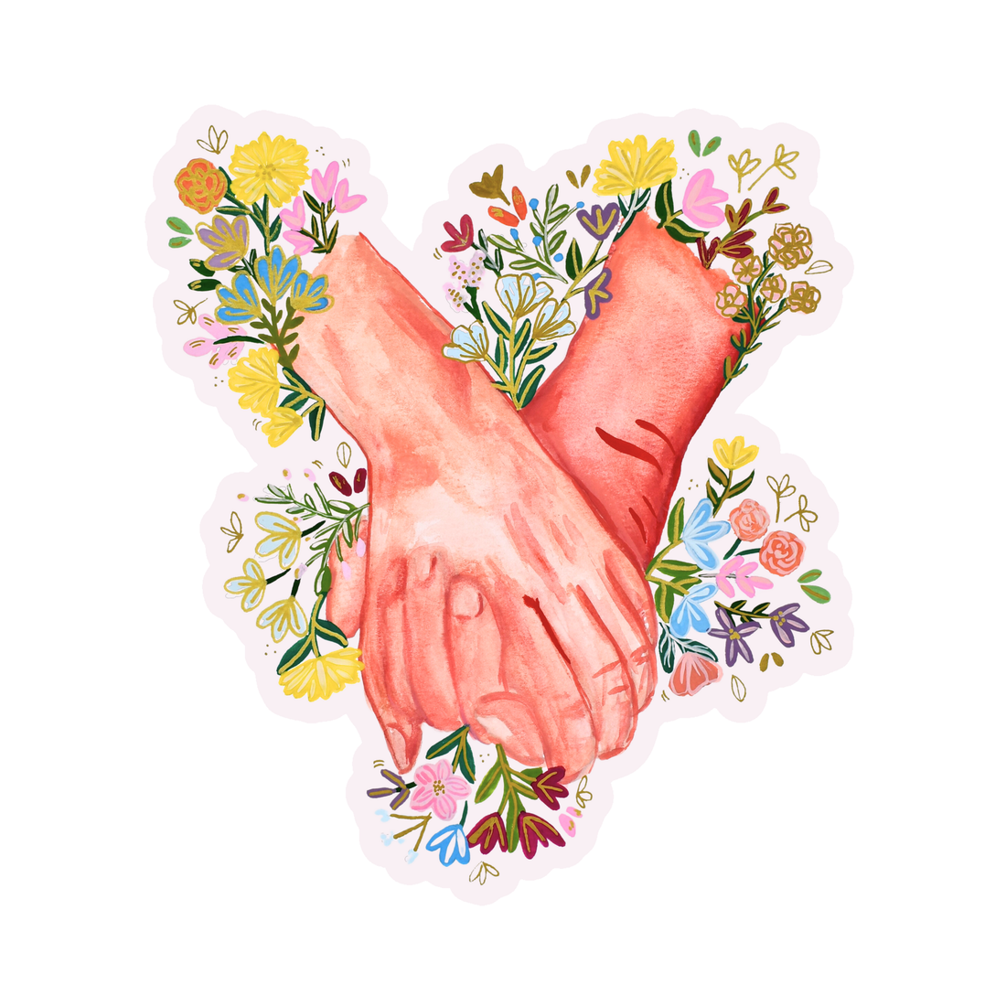 Hands Sticker waterproof quality vinyl matte