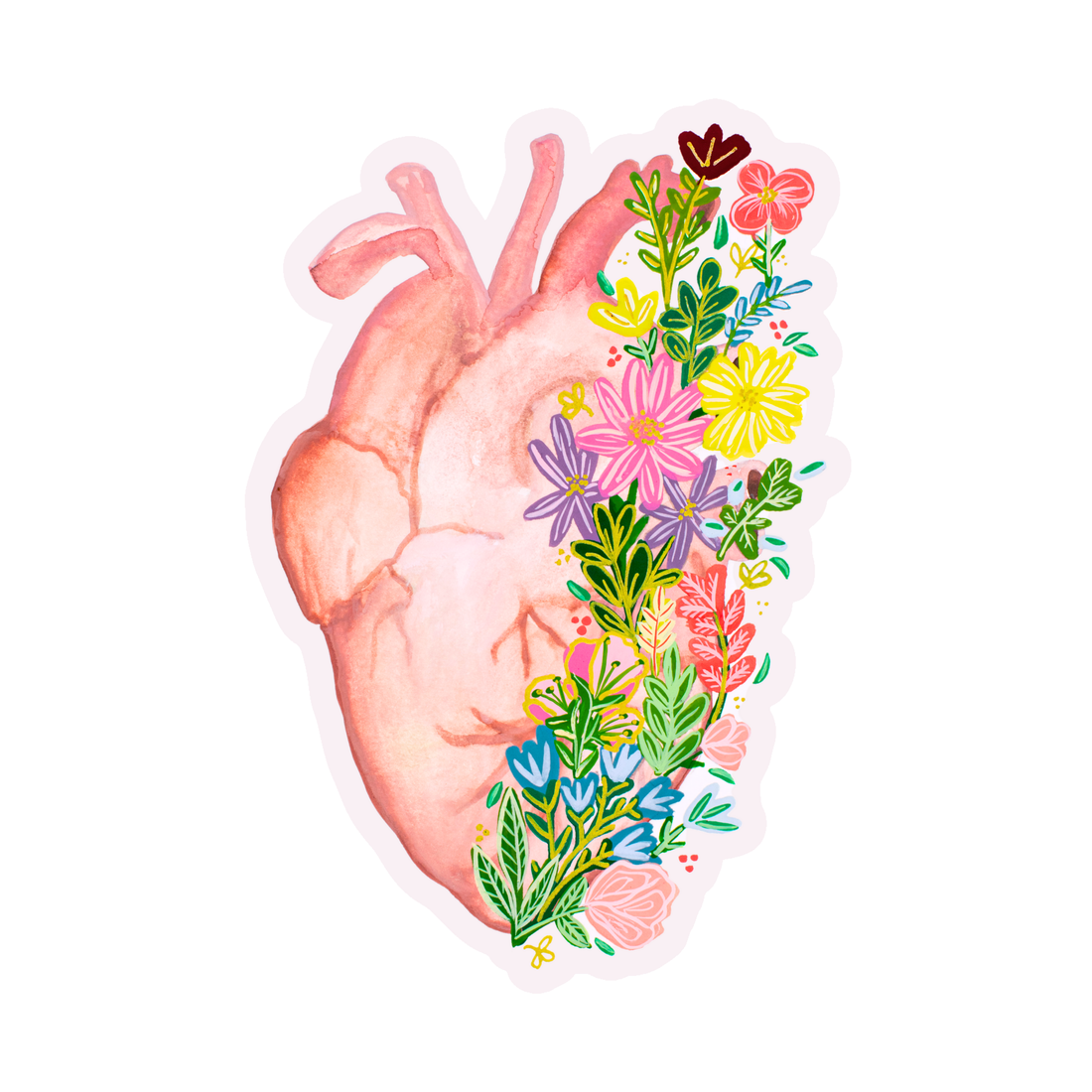 Heart Sticker waterproof quality vinyl matte