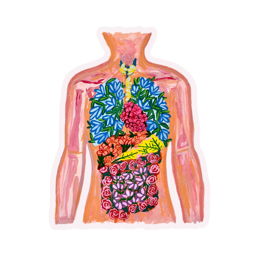 Human body sticker waterproof quality vinyl matte