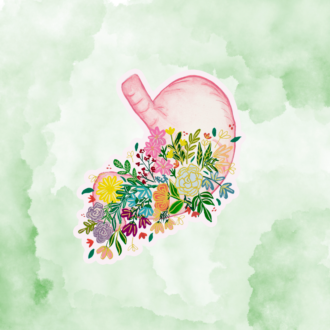 Stomach Sticker waterproof quality vinyl matte