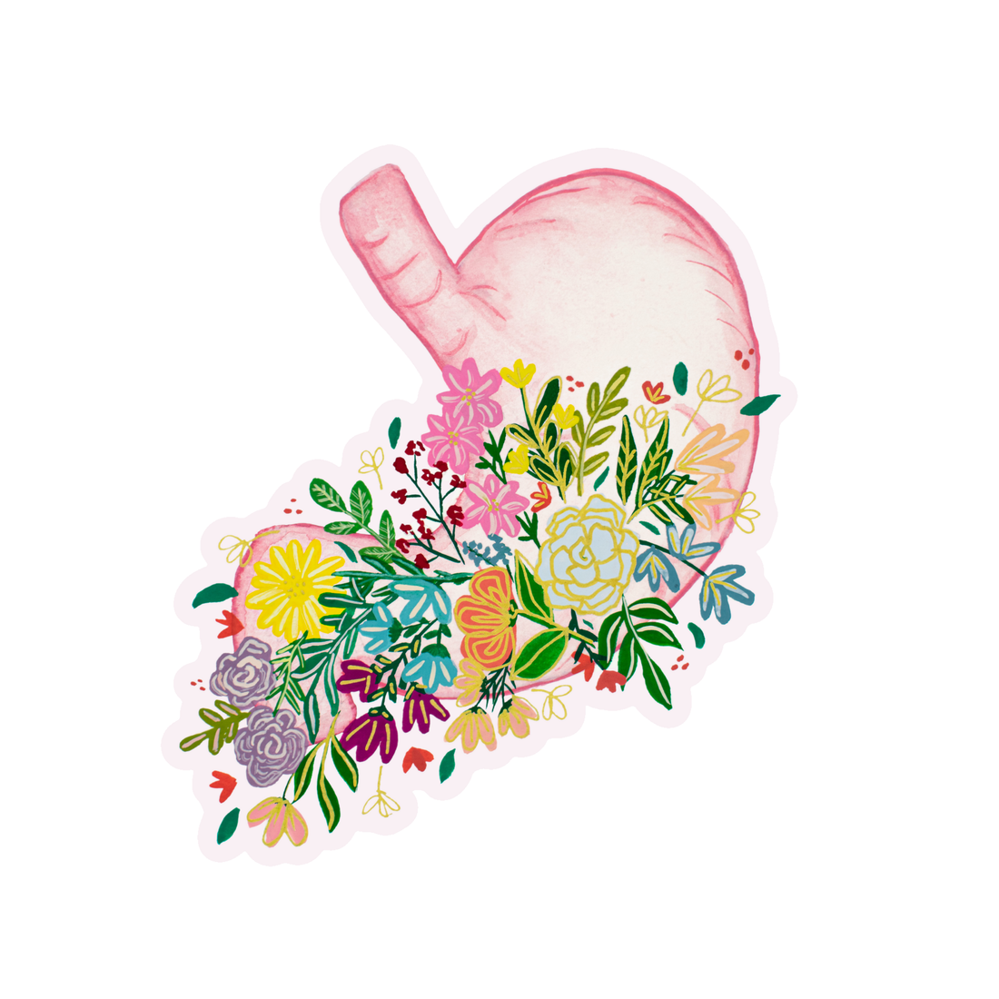 Stomach Sticker waterproof quality vinyl matte