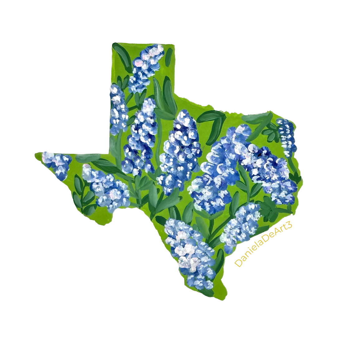 Texas State Flowers sticker WATERPROOF QUALITY VINYL MATTE