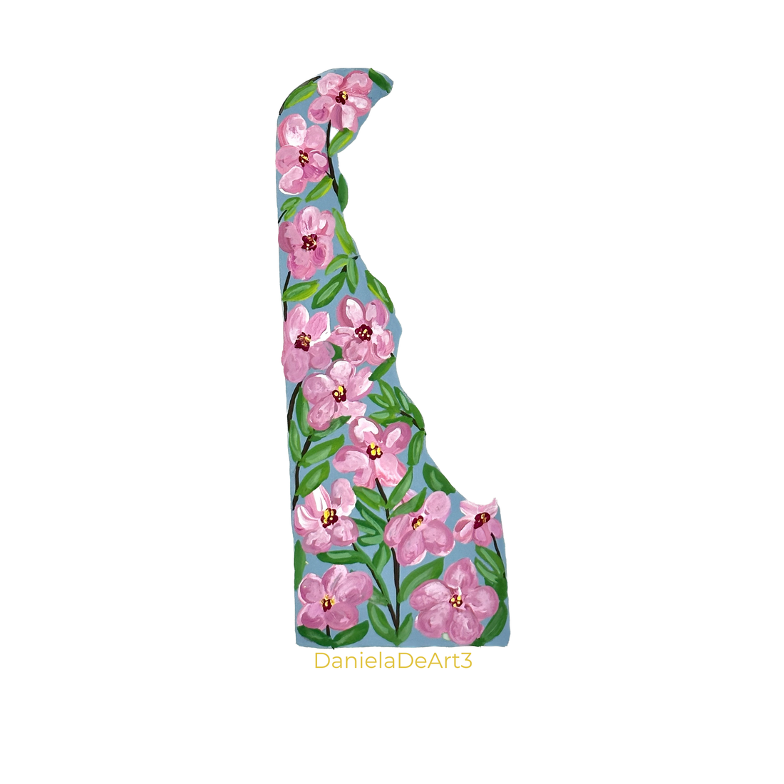 Delaware State Flowers Sticker WATERPROOF QUALITY VINYL MATTE