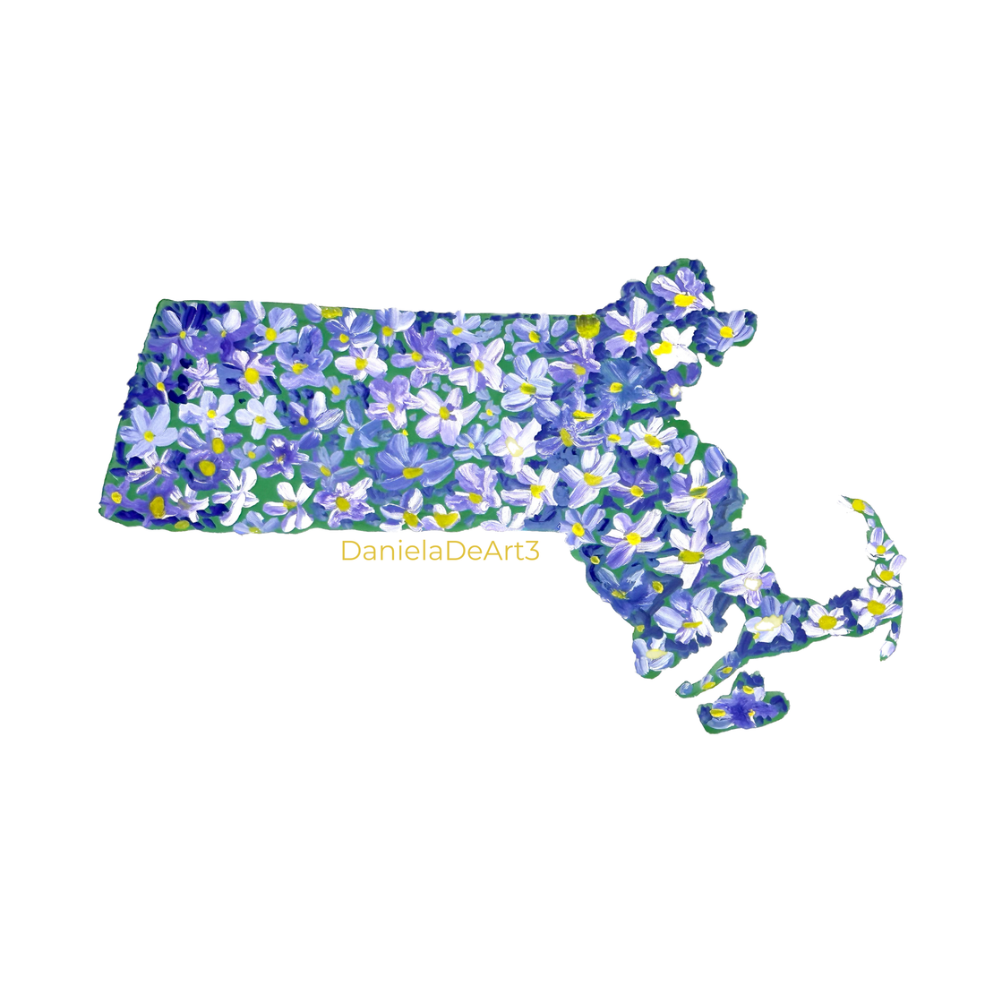 Massachusetts State Flowers sticker WATERPROOF QUALITY VINYL MATTE