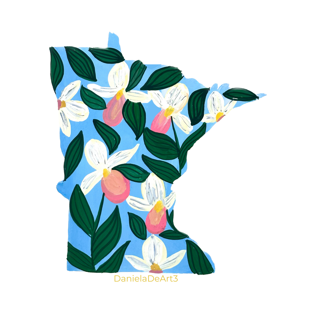 Minnesota State Flowers sticker WATERPROOF QUALITY VINYL MATTE