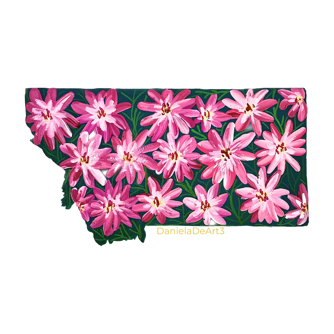 Montana State Flowers sticker WATERPROOF QUALITY VINYL MATTE