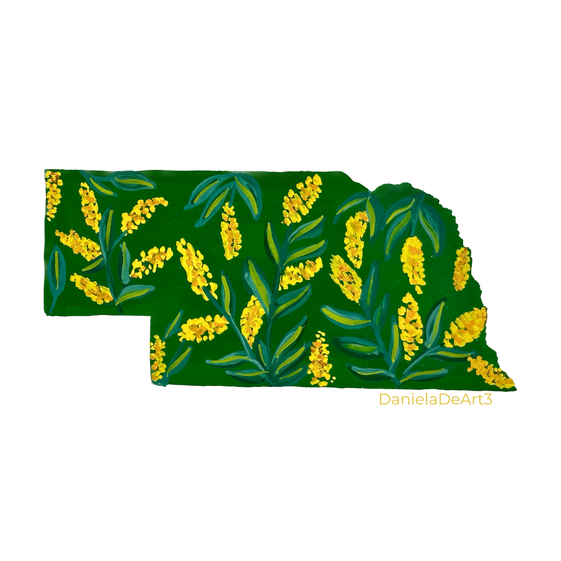 Nebraska State Flowers sticker WATERPROOF QUALITY VINYL MATTE