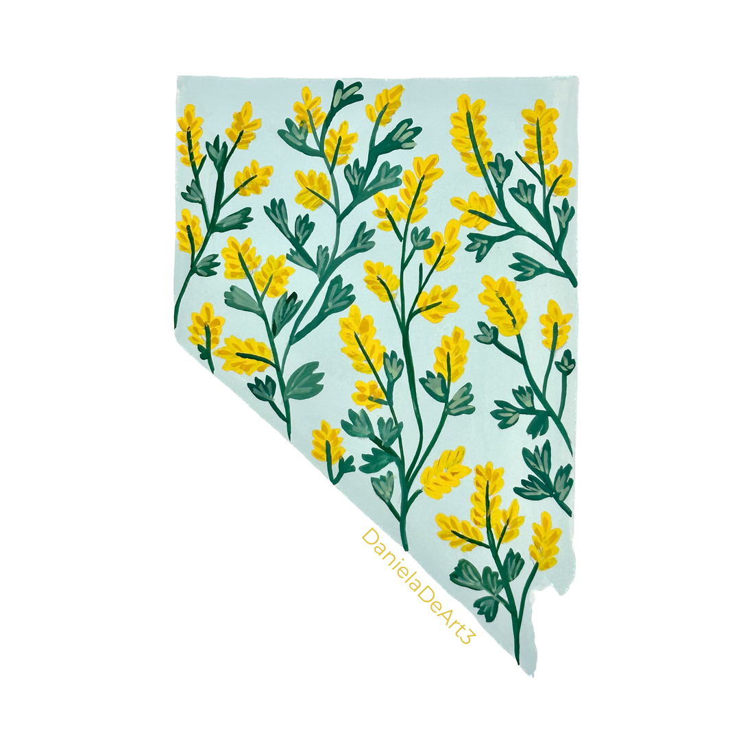 Nevada State Flowers sticker WATERPROOF QUALITY VINYL MATTE