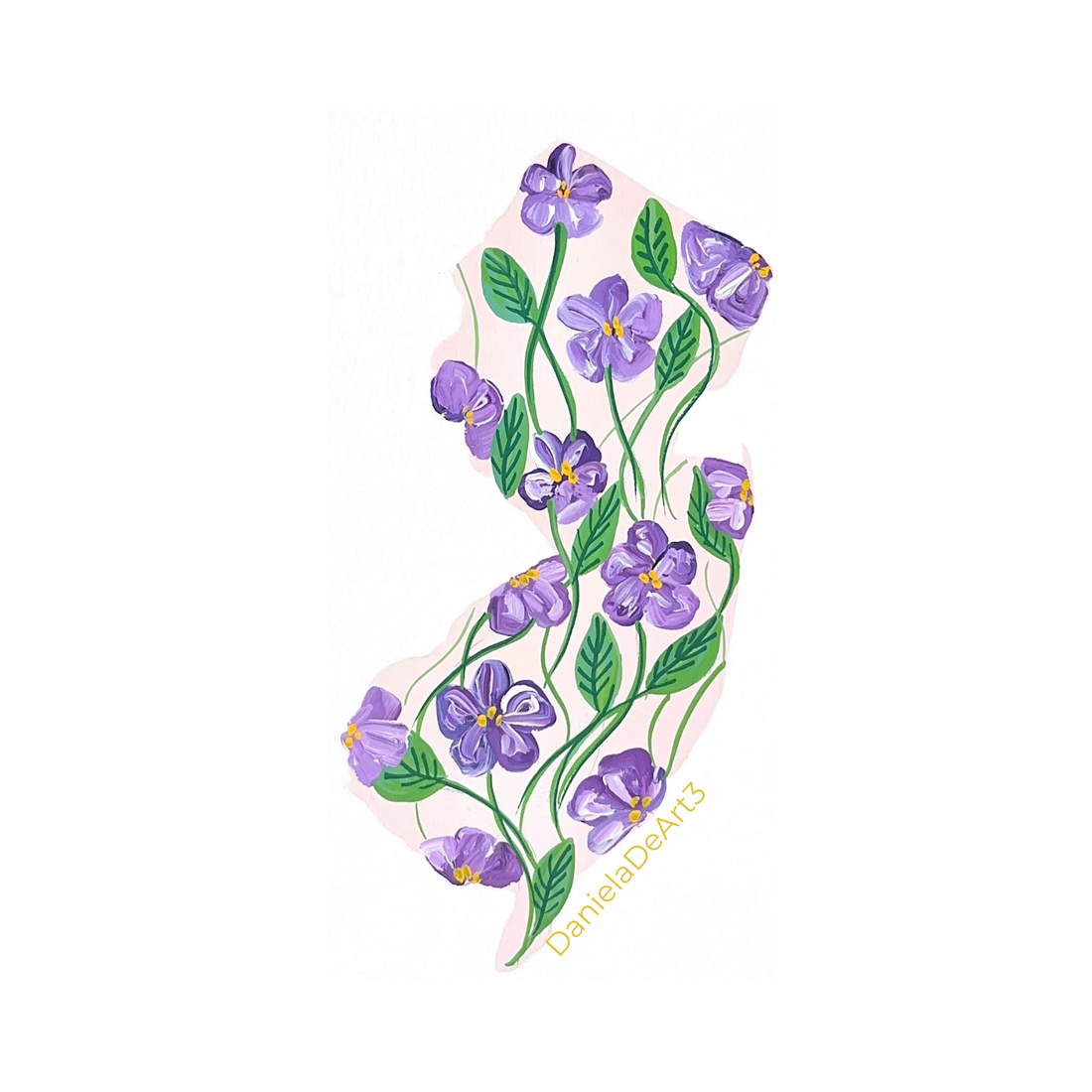 New Jersey State Flowers sticker WATERPROOF QUALITY VINYL MATTE