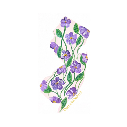 New Jersey State Flowers sticker WATERPROOF QUALITY VINYL MATTE