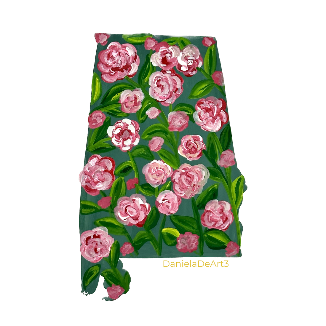 Alabama State Flowers sticker WATERPROOF QUALITY VINYL MATTE