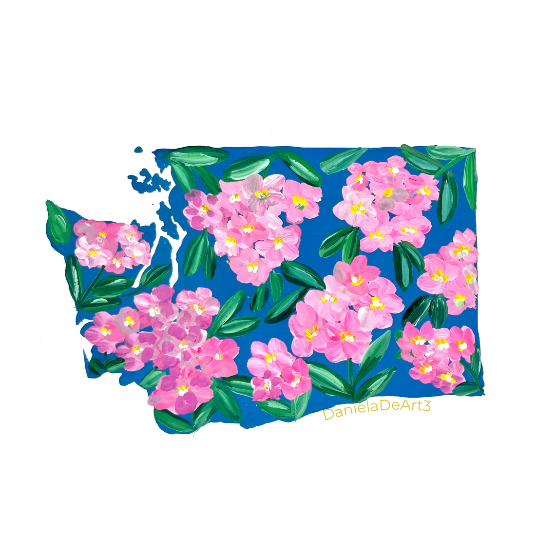 Washington State Flowers sticker WATERPROOF QUALITY VINYL MATTE