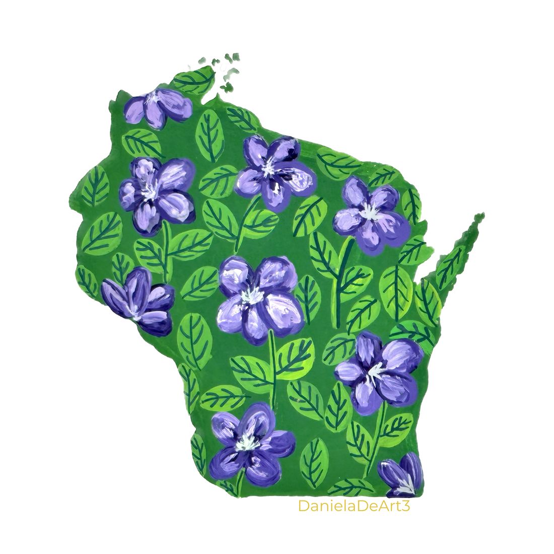 Wisconsin State Flowers sticker WATERPROOF QUALITY VINYL MATTE