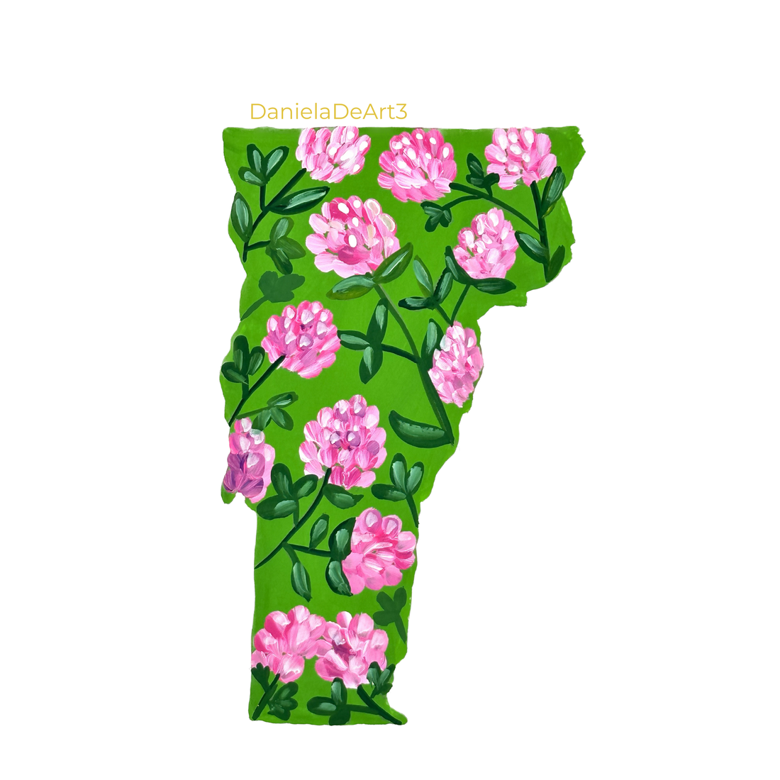 Vermont State Flowers sticker WATERPROOF QUALITY VINYL MATTE