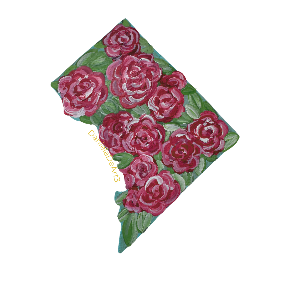 Washington D.C. State Flowers sticker WATERPROOF QUALITY VINYL MATTE