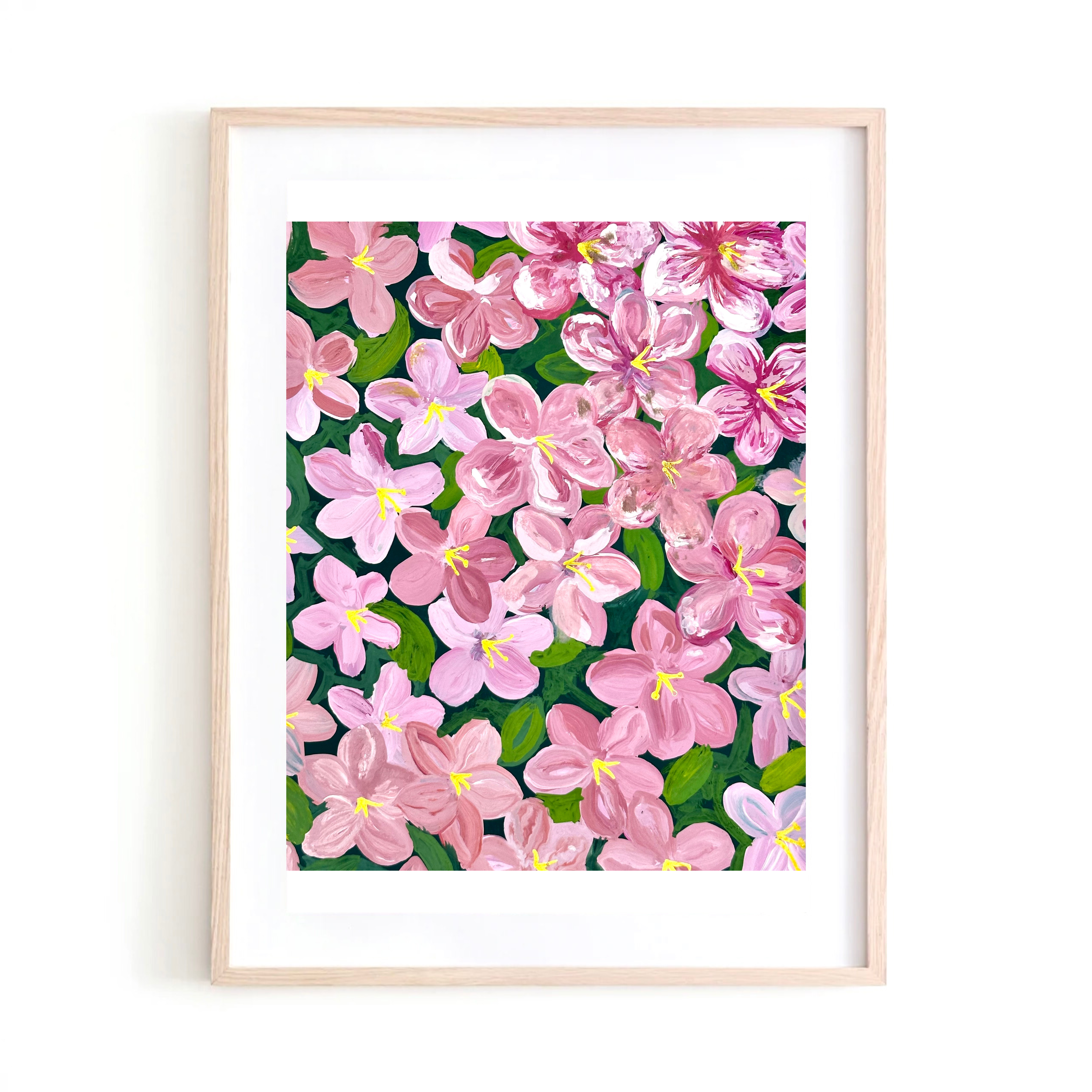 Azalea Pink Flowers art print