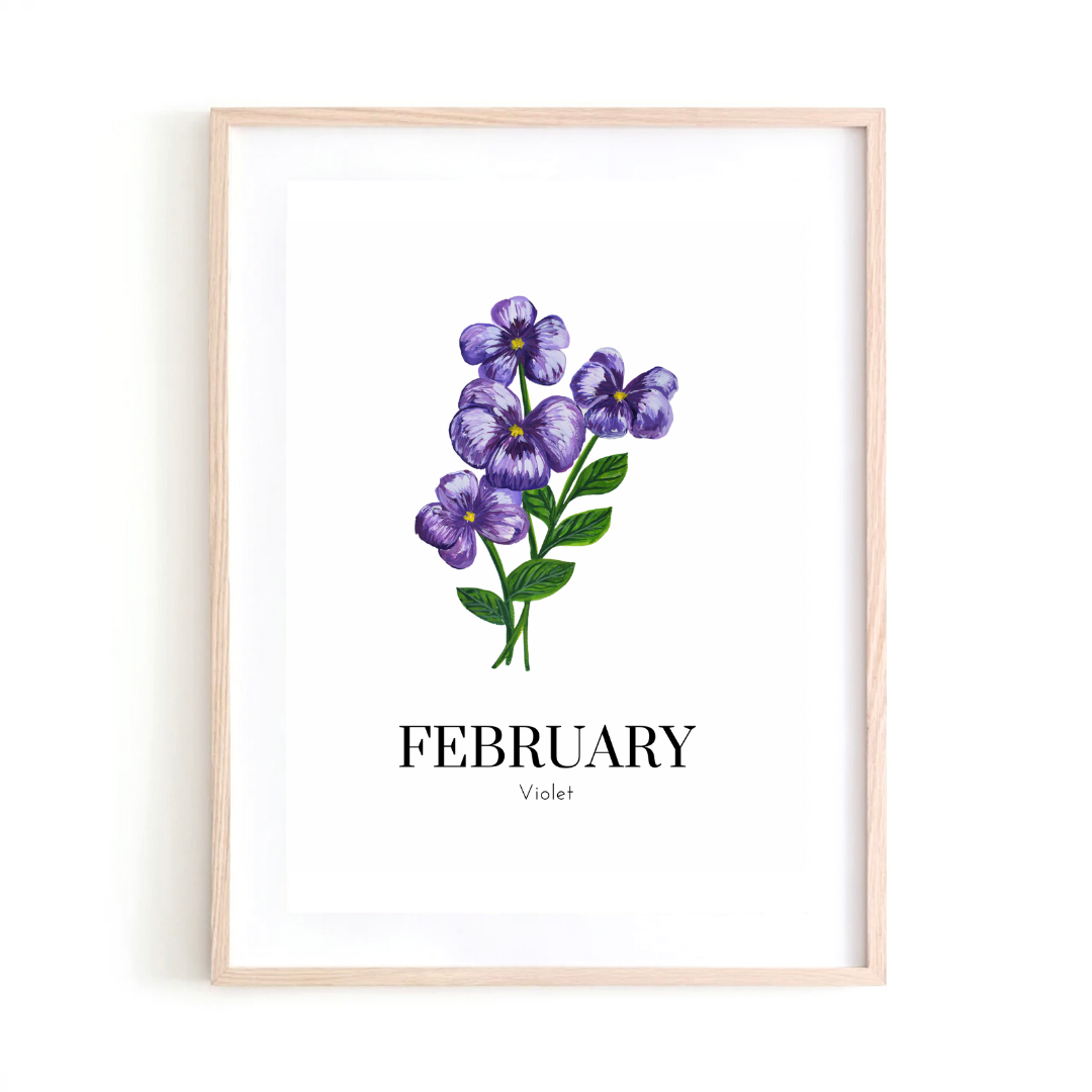 February Violet art print