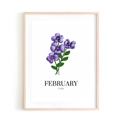 February Violet art print