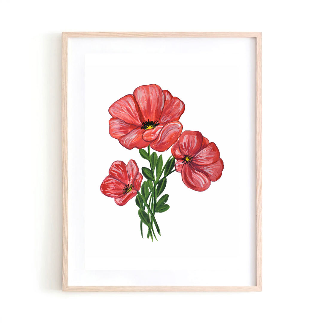 Poppy art print