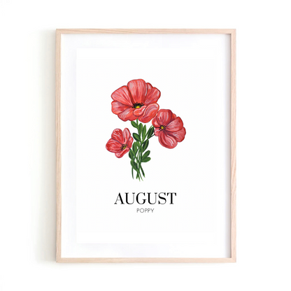 August Poppy art print